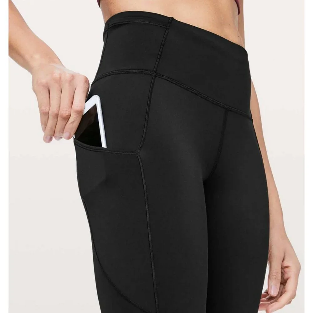 Lululemon Fast & Free 7/8 Tight Black 8 - Picture 4 of 10